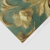 金ゴールドフェイクバロックオーナメントエメラルドグリーンヴィンテージ 薄葉紙 (詳細)