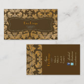 金ゴールドフェイクバロック 名刺 (正面/裏面)