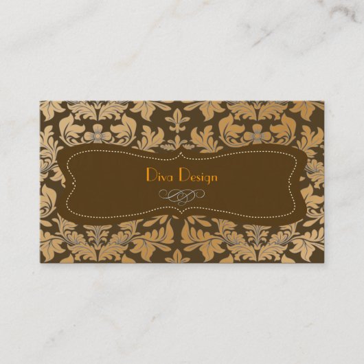 金ゴールドフェイクバロック 名刺 (正面)