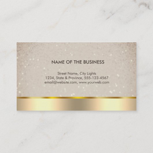 金ゴールドフェイクフォイルくもの巣プロフェッショナルミニマルエレガント 名刺 (裏面)