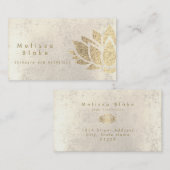 金ゴールドフェイクフォイルのスキンケアとエステ 名刺 (正面/裏面)