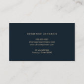 金ゴールドフェイクフォイルは瑪瑙の背景にある 名刺 (裏面)