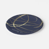 金ゴールドフェイクフォイル任意の色エレガントな結婚式 ペーパープレート (アングル)