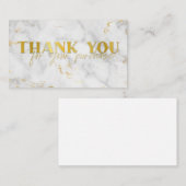 金ゴールドフェイクフォイル大理石ありがとう 名刺 (正面/裏面)