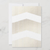 金ゴールドフェイクフォイル角度アールデコ結婚式招待状 招待状 (裏面)