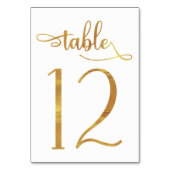 金ゴールドフェイクフォイル3.5x5テーブル番号 | 表12 テーブルナンバー (正面)