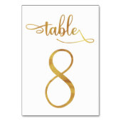 金ゴールドフェイクフォイル3.5x5テーブル番号 | 表8 テーブルナンバー (裏面)
