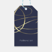 金ゴールドフェイクフォイルAnyカラー結婚式の引き出物 ギフトタグ (裏面)