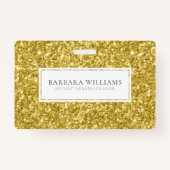 金ゴールドフェイクフリッター白 バッジ (裏面)