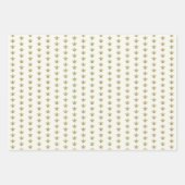金ゴールドフェイクフルーデリスアイボリー ラッピングペーパーシート (正面)