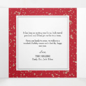 金ゴールドフェイクフレーク・クリスマス 三つ折りクリスマスカード (内部中)