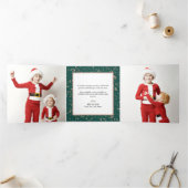 金ゴールドフェイクフレーク・クリスマス 三つ折りクリスマスカード (内部)