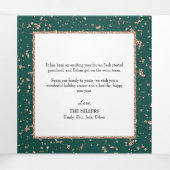 金ゴールドフェイクフレーク・クリスマス 三つ折りクリスマスカード (内部中)