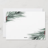 金ゴールドフェイクフレームハッピーホリデイズウィンターグリーンリー シーズンカード (裏面)