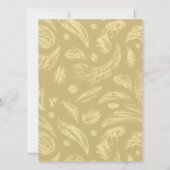 金ゴールドフェイクフレームホリデークリスマスフォトブルゴーニュ カード (裏面)