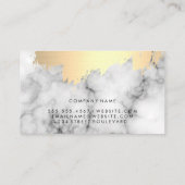 金ゴールドフェイクブラシと大理石の石 名刺 (裏面)