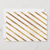 金ゴールドフェイクブラック氏オンダーフル誕生日招待状 招待状 (裏面)