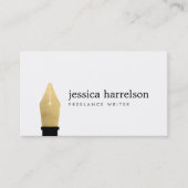 金ゴールドフェイクペンNibロゴ(ライター、作家) 名刺 (正面)