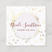 金ゴールドフェイクホイルのサークルロゴ スクエア名刺 (正面)