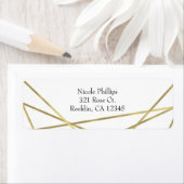 金ゴールドフェイクホイルモダン幾何グラム招待状 ラベル (インサイチュ)