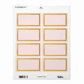 金ゴールドフェイクホイル空白の ラベル (フルシート)