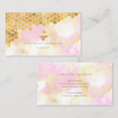 金ゴールドフェイクホイル蜂蜜クイーンビー 名刺 (正面/裏面)