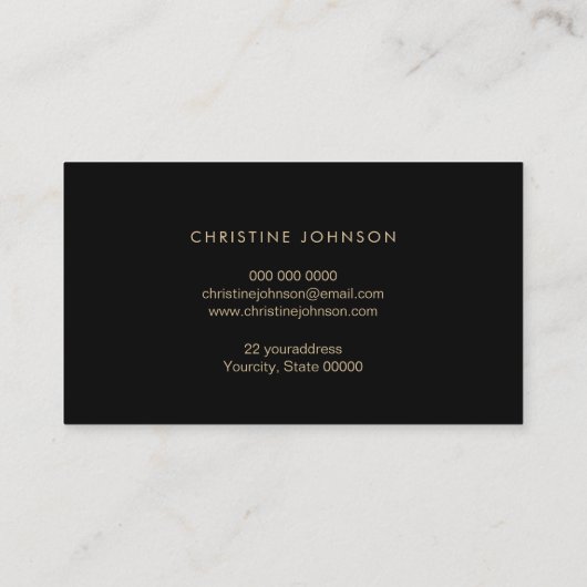 金ゴールドフェイクホイル 名刺 (裏面)