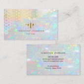 金ゴールドフェイクホイルbee on opstone宝石 名刺 (正面/裏面)