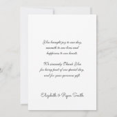 金ゴールドフェイクホイ結婚ルのサンキューカード サンキューカード (裏面)