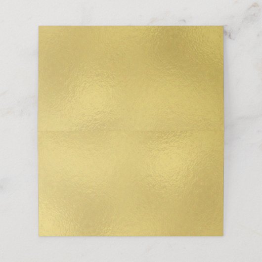 金ゴールドフェイクホイ結婚ル折り曲げ座席表 プレイスカード (外部開封)