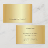 金ゴールドフェイクミニマルテンプレートラグジュアリーカスタム 名刺 (正面/裏面)
