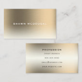 金ゴールドフェイクメタリックテクスチャイニーカバー 名刺 (正面/裏面)