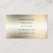 金ゴールドフェイクメタリックテクスチャイニーカバー 名刺 (裏面)