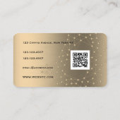 金ゴールドフェイクメタリックテクスチャ  名刺 (裏面)