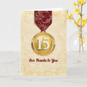 金ゴールドフェイクメダルの全社員 カード (黄色い花)