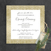 金ゴールドフェイクモザイクドットグランド開幕式 招待状