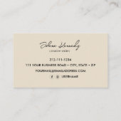 金ゴールドフェイクモダンプロフェッショナルラグジュアリーシックユニーク 名刺 (裏面)