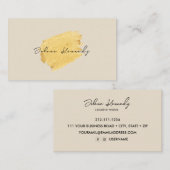 金ゴールドフェイクモダンプロフェッショナルラグジュアリーシックユニーク 名刺 (正面/裏面)