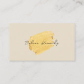 金ゴールドフェイクモダンプロフェッショナルラグジュアリーシックユニーク 名刺 (正面)