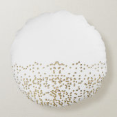 金ゴールドフェイクモノグラム夫妻結婚の ラウンドクッション (裏面)