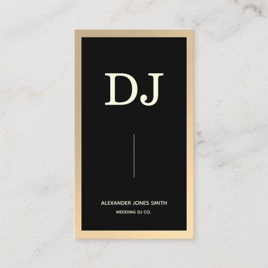 金ゴールドフェイクモノグラム20192020結婚年DJ | 名刺 (正面)