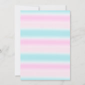 金ゴールドフェイクユニコーンボウレインボー誕生日 招待状 (裏面)