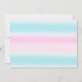 金ゴールドフェイクユニコーンレインボーフォト誕生日 招待状 (裏面)