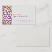 金ゴールドフェイクリーフサークル紫アポイントメントカード1 予約カード (正面/裏面)