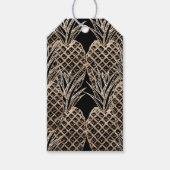 金ゴールドフェイクリーフパイナップルコラージュ ギフトタグ (正面)
