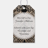 金ゴールドフェイクリーフパイナップルコラージュ ギフトタグ (裏面)