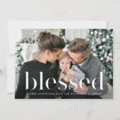 金ゴールドフェイクリーフプリント写真クリ賛美スマス 招待状 (正面)