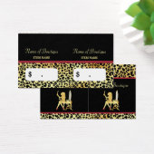 金ゴールドフェイクレオパードウーマンヘアブティックつるラベル (デスク)