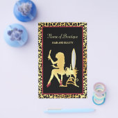 金ゴールドフェイクレオパードヘアブティックグランドオープニング チラシ (シングル)