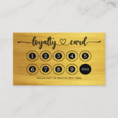 金ゴールドフェイクロゴ店サロンコーヒーショップ ロイヤリティカード (正面)